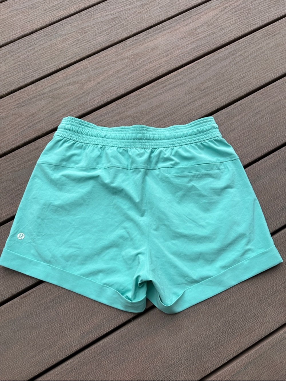 lululemon athletica Mint Green Athletic Drawstring Shorts - Picture 2 of 7